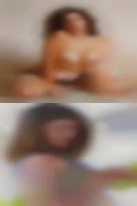 Ample sensitive with g-string bending over breasts.